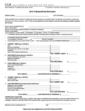 2012-13 Business/Farm Supplement Form