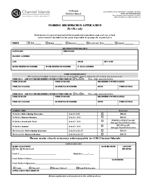 Parking Registration Application