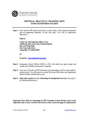 STEM OPT Extension Packet