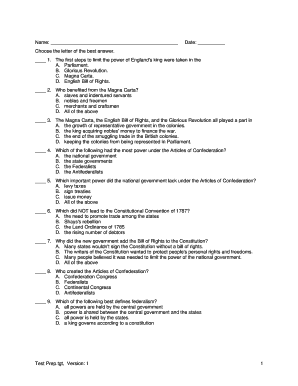 US History Test Prep