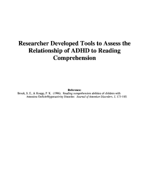 DSM IV ADHD Symptom Rating Scale