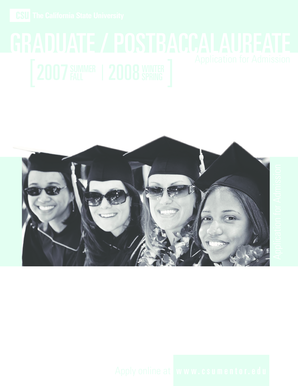 California State University Graduate Application