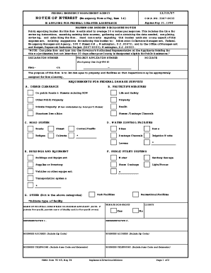 Federal Emergency Management Agency Notice of Interest