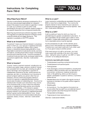 California Form 700-U