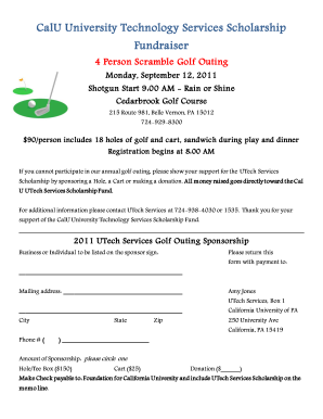 golf tournament registration form pdf