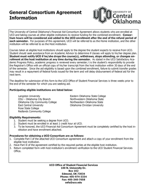 UCO Financial Aid Consortium Agreement