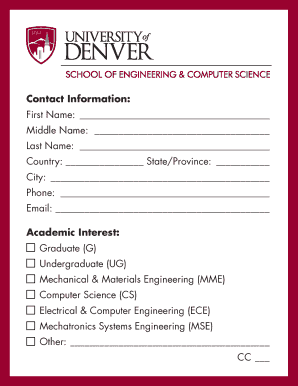 Academic Interest Form