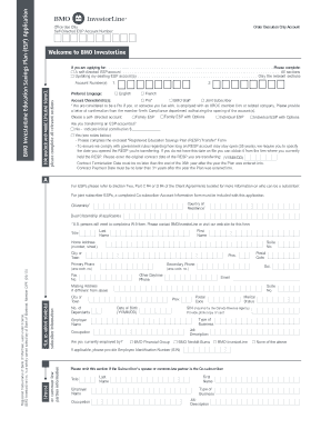 BMO InvestorLine Education Savings Plan Application