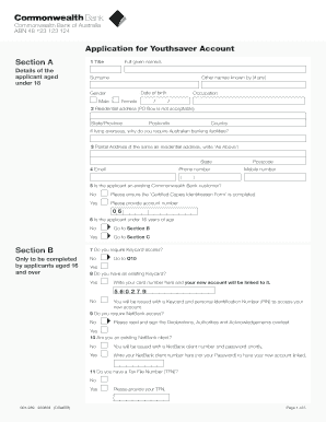 Youthsaver Account Application Form