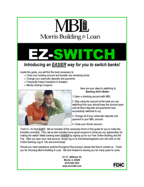 EZ-Switch Bank Account Transfer Kit
