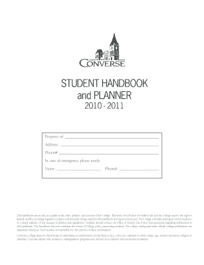 Student Handbook and Planner
