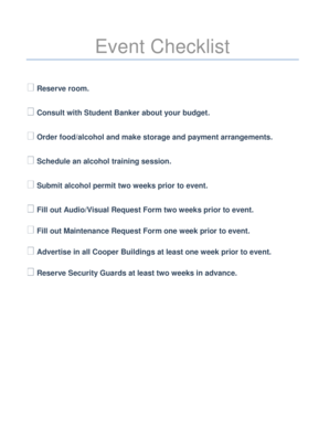 Event Checklist - The Cooper Union - cooper