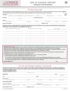 2011-12 School Report Form