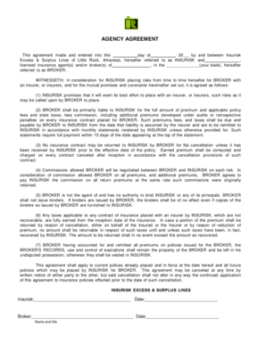 Agency Agreement