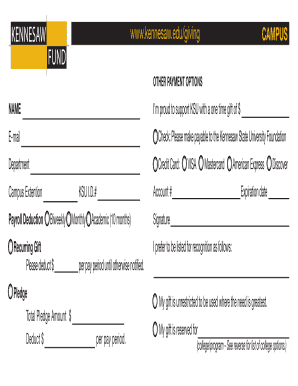 Kennesaw State University Donation Form
