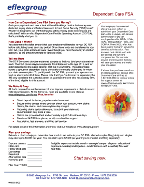 Dependent Care FSA Form