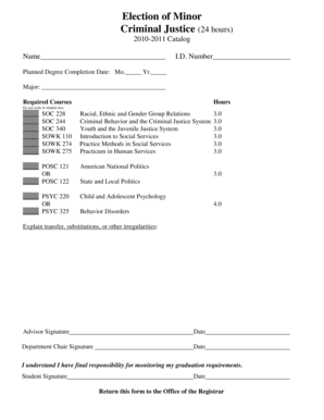 Election of Minor Form