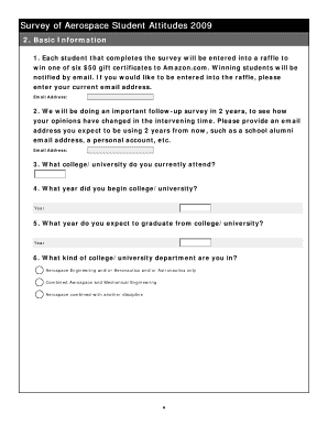 Aerospace Student Attitudes Survey 2009