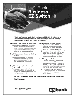 US Bank Business EZ Switch Kit