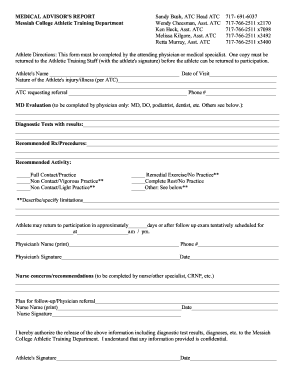 Medical Advisor's Report