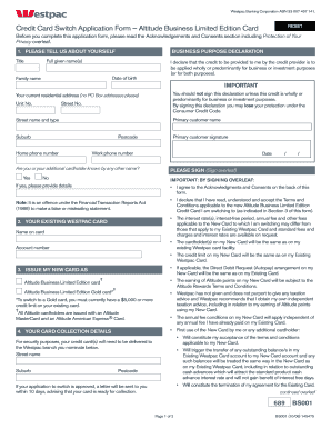 Altitude Business Limited Edition Card Application