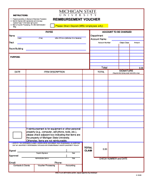 Reimbursement Voucher