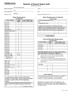 Bachelor of Science Degree Audit