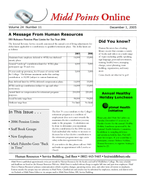IRS Pension Plan Limits Notice