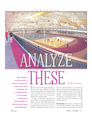 Sports Surface Lifecycle Cost Analysis