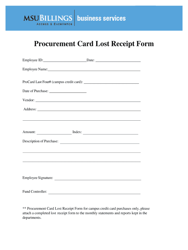 Lost Receipt Form Template Word Fill Online Printable Fillable Blank PdfFiller