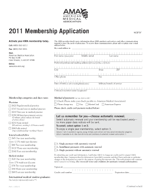 AMA Membership Application Form