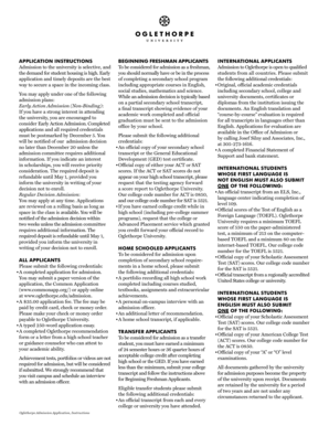 Oglethorpe Admission Application