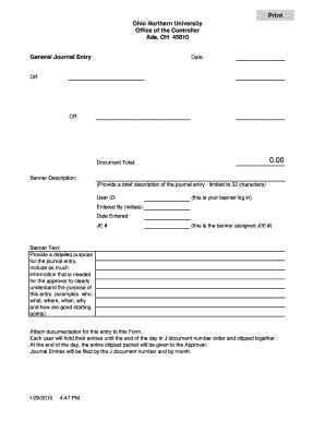 general journal forms