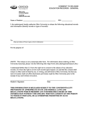 Consent to Release Education Records