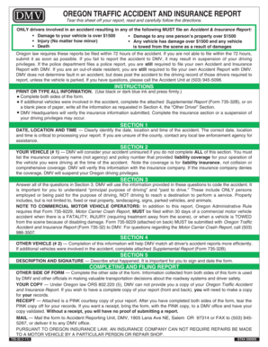 Oregon Traffic Accident and Insurance Report