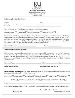 Proctoring Request Form