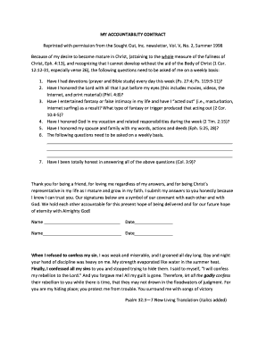 My Accountability Contract