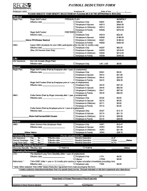 Payroll Deduction Form