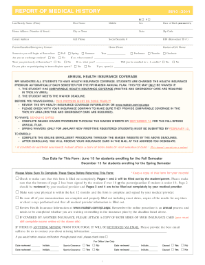 Medical Record Report Of Medical History Medical Record Report Of Medical History