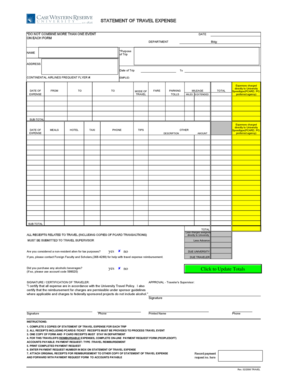 Statement of Travel Expense