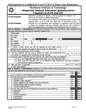 questionnaire for online clearance form