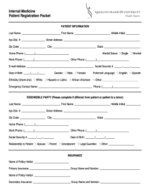 Patient Registration Packet