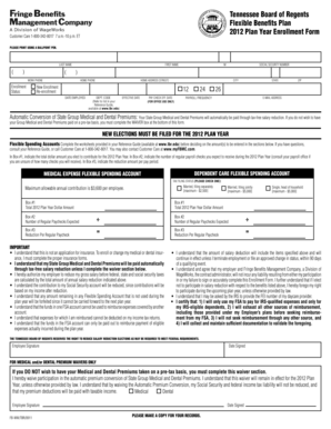 Tennessee Board of Regents Flexible Benefits Plan