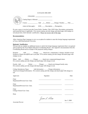 Catalog Change Proposal