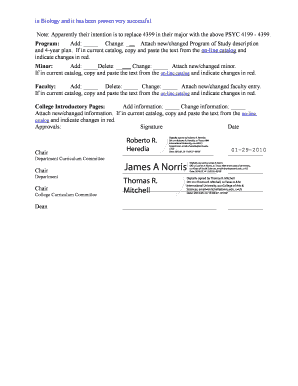 College Document # COAS088 UCC Document # Date Received CATALOG YEAR 20102011 (Please use separate form for each add/change) COLLEGE/SCHOOL :Arts and Sciences Current Catalog Page(s) Affected 87, 110, 357 Course: Add: Change: Delete: (check