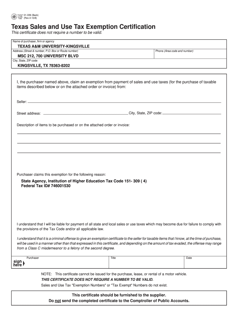 tax form 01-339