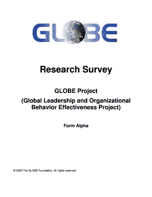 Research Survey GLOBE Project (Global Leadership and ... - thunderbird