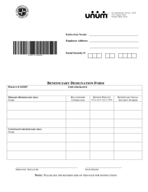 Beneficiary Designation Form