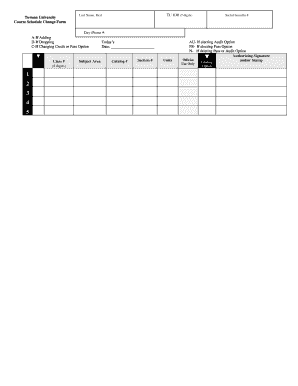 College class schedule pdf - Change of Schedule Form - Towson University - towson