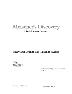 DNA Extraction Lab - Towson University - towson